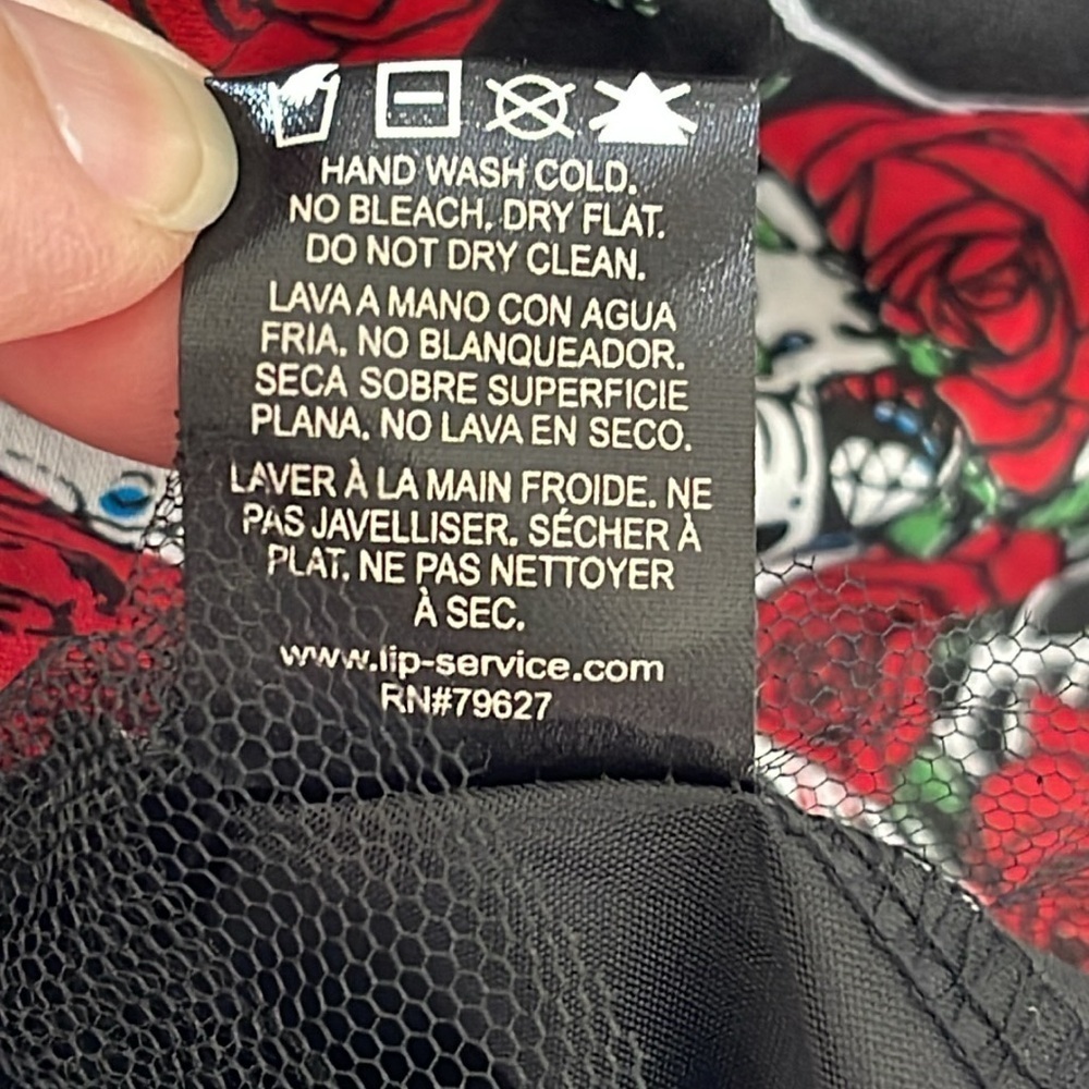 Hot Topic Black and Red Spiderweb Floral Mini Dress - Picture 11 of 15
